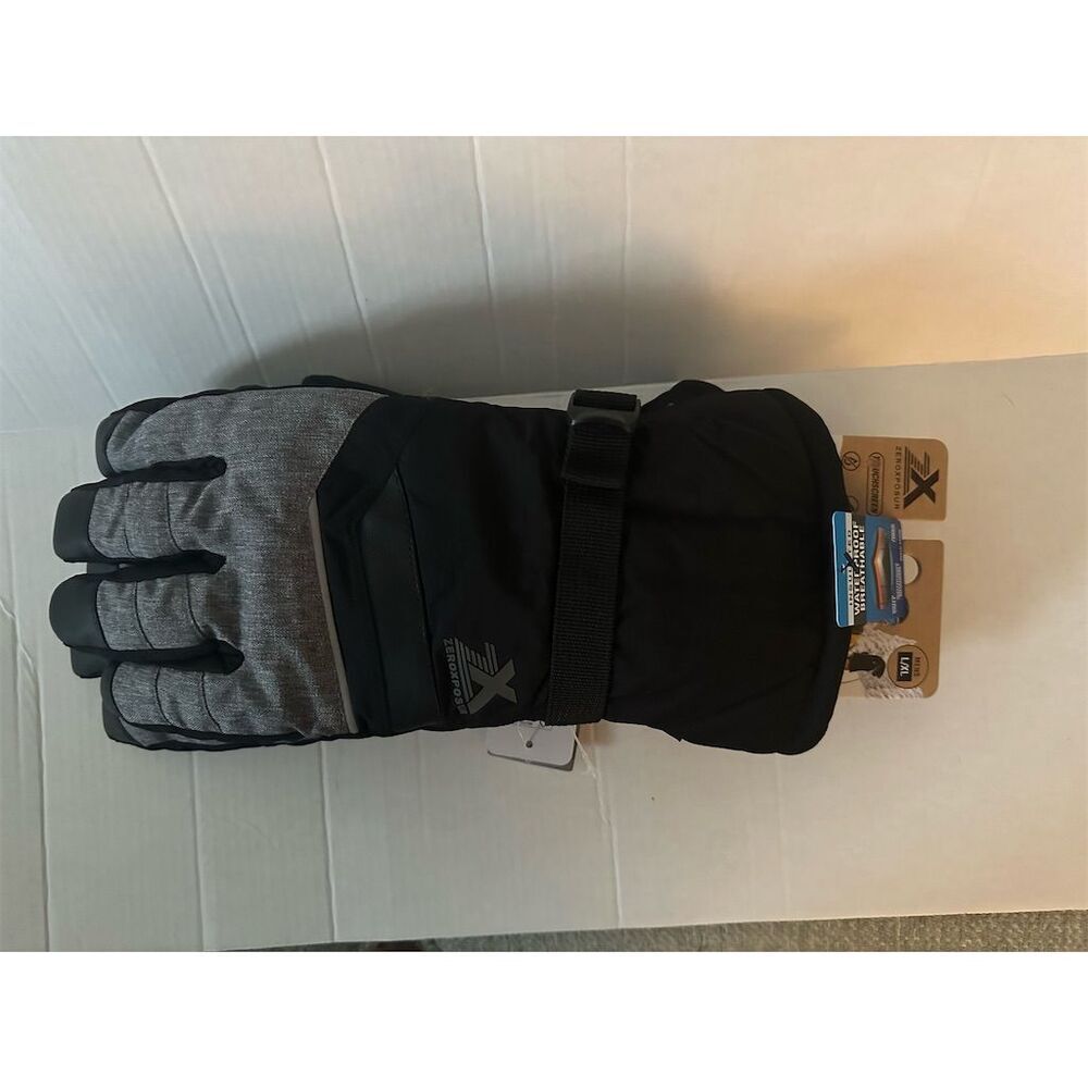 ZeroXposur Men's XL Black Insulated Waterproof Ski Gloves Winter Sports